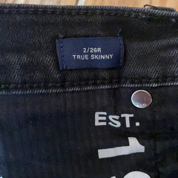 Gap True Skinny Super Skinny Black Jeans Size 26 - Picture 5 of 7